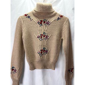 1980’s Embroidered Pull Over Sweater, Kids Size Small